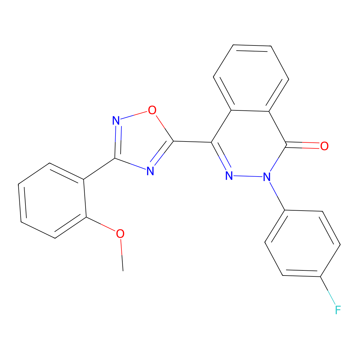 2-(4-fluorophenyl)-4-[3-(2-methoxyphenyl)-1,2,4-oxadiazol-5-yl]phthalazin-1(2H)-one molecular structure, CAS 1207013-03-3