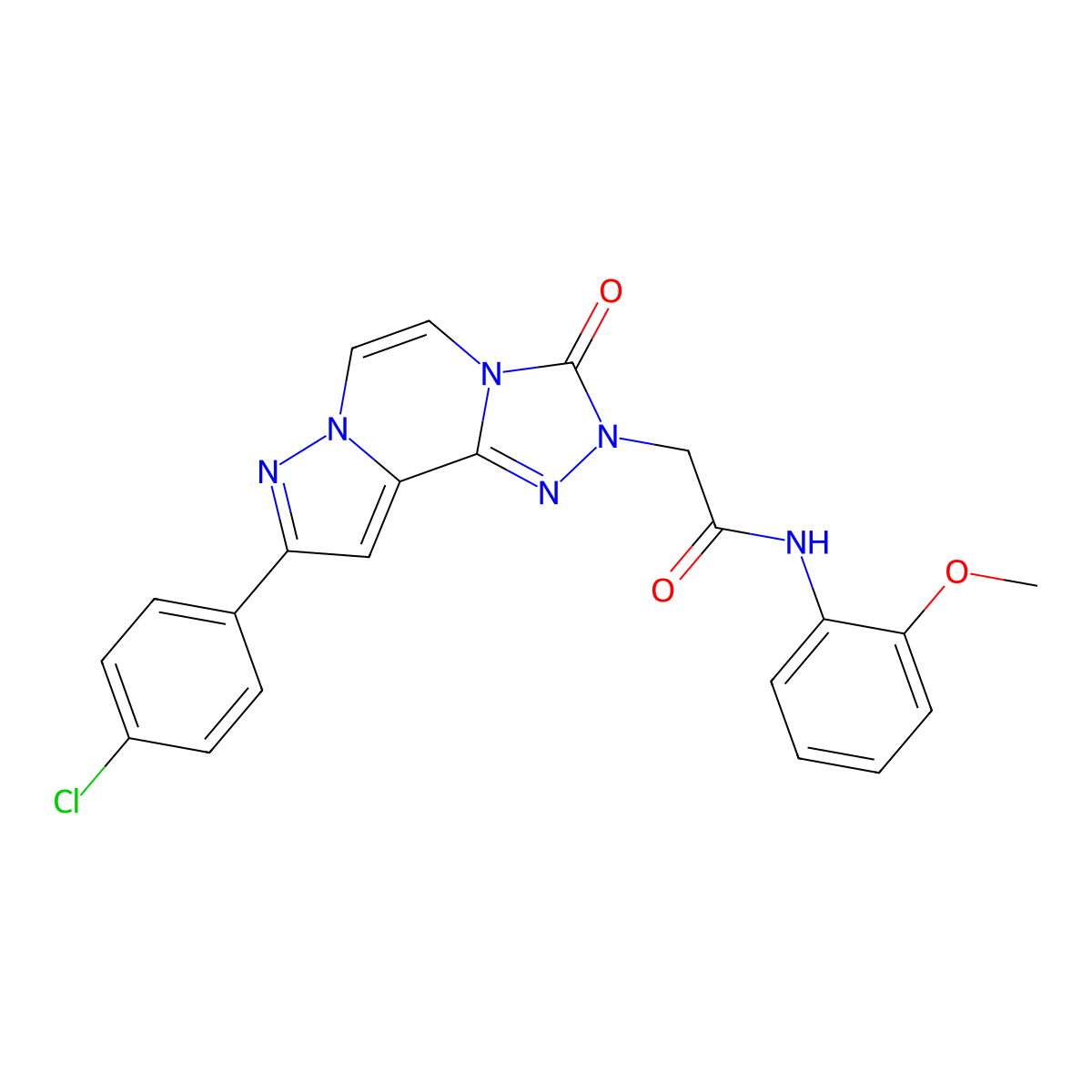 2-[11-(4-chlorophenyl)-5-oxo-3,4,6,9,10-pentaazatricyclo[7.3.0.0^{2,6}]dodeca-1(12),2,7,10-tetraen-4-yl]-N-(2-methoxyphenyl)acetamide molecular structure, CAS 1207013-29-3