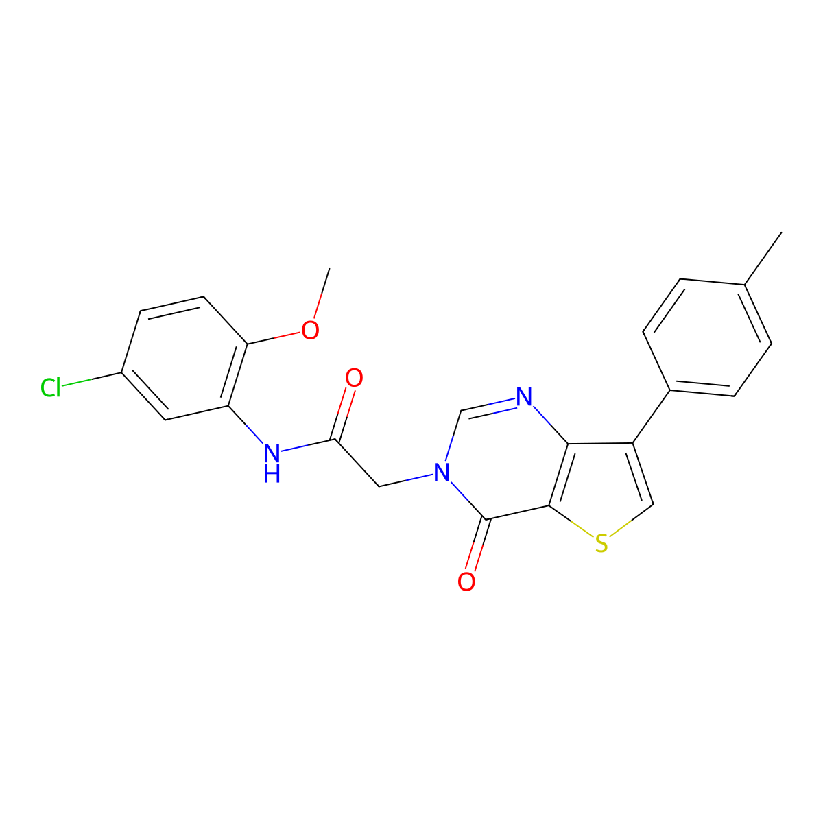 N-(5-chloro-2-methoxyphenyl)-2-[7-(4-methylphenyl)-4-oxothieno[3,2-d]pyrimidin-3(4H)-yl]acetamide molecular structure, CAS 1207013-42-0