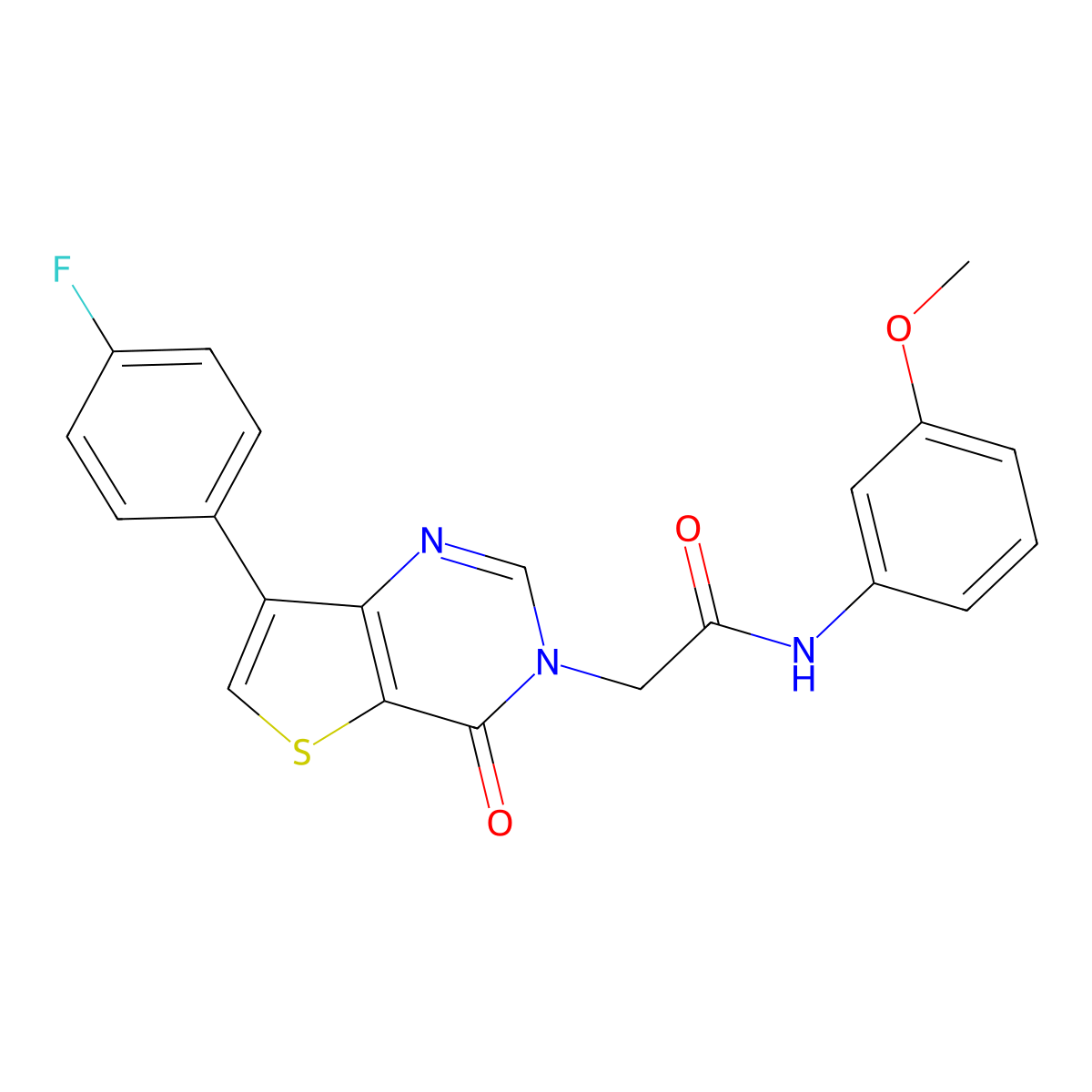 2-[7-(4-fluorophenyl)-4-oxothieno[3,2-d]pyrimidin-3(4H)-yl]-N-(3-methoxyphenyl)acetamide molecular structure, CAS 1207013-43-1
