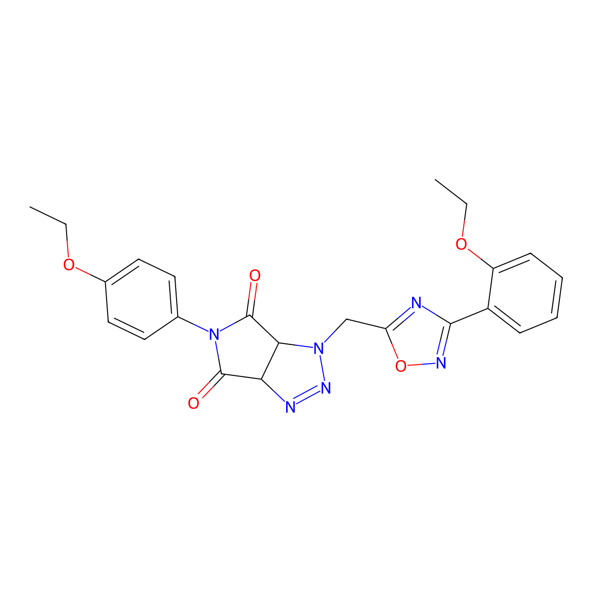 5-(4-ethoxyphenyl)-1-{[3-(2-ethoxyphenyl)-1,2,4-oxadiazol-5-yl]methyl}-1H,3aH,4H,5H,6H,6aH-pyrrolo[3,4-d][1,2,3]triazole-4,6-dione molecular structure, CAS 1207014-03-6