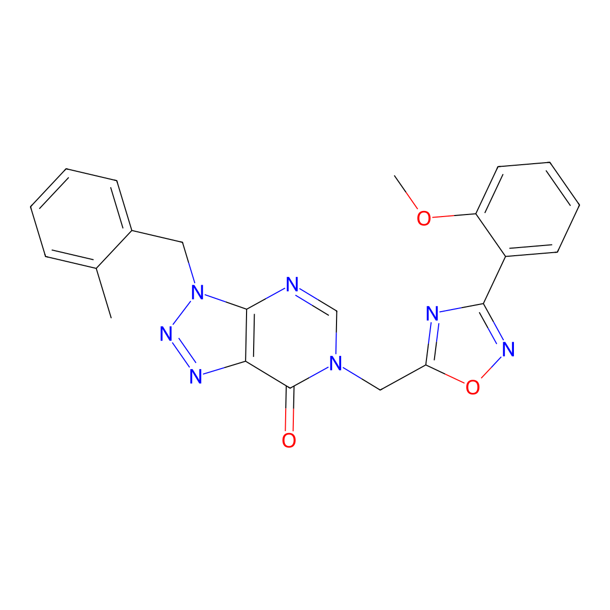 6-((3-(2-methoxyphenyl)-1,2,4-oxadiazol-5-yl)methyl)-3-(2-methylbenzyl)-3H-[1,2,3]triazolo[4,5-d]pyrimidin-7(6H)-one molecular structure, CAS 1207014-22-9