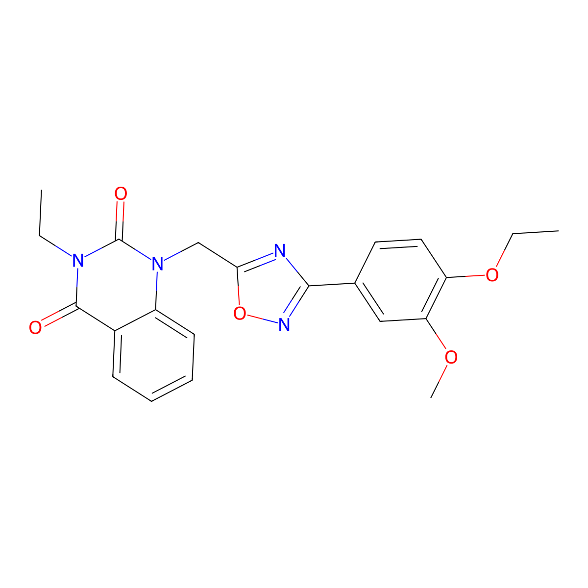 1-((3-(4-ethoxy-3-methoxyphenyl)-1,2,4-oxadiazol-5-yl)methyl)-3-ethylquinazoline-2,4(1H,3H)-dione molecular structure, CAS 1207014-51-4