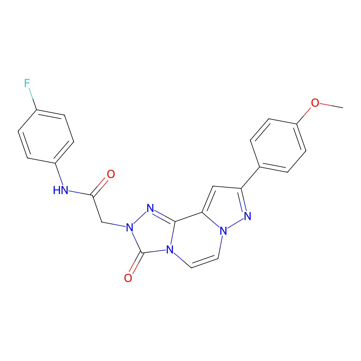 N-(4-fluorophenyl)-2-[11-(4-methoxyphenyl)-5-oxo-3,4,6,9,10-pentaazatricyclo[7.3.0.0^{2,6}]dodeca-1(12),2,7,10-tetraen-4-yl]acetamide molecular structure, CAS 1207014-72-9