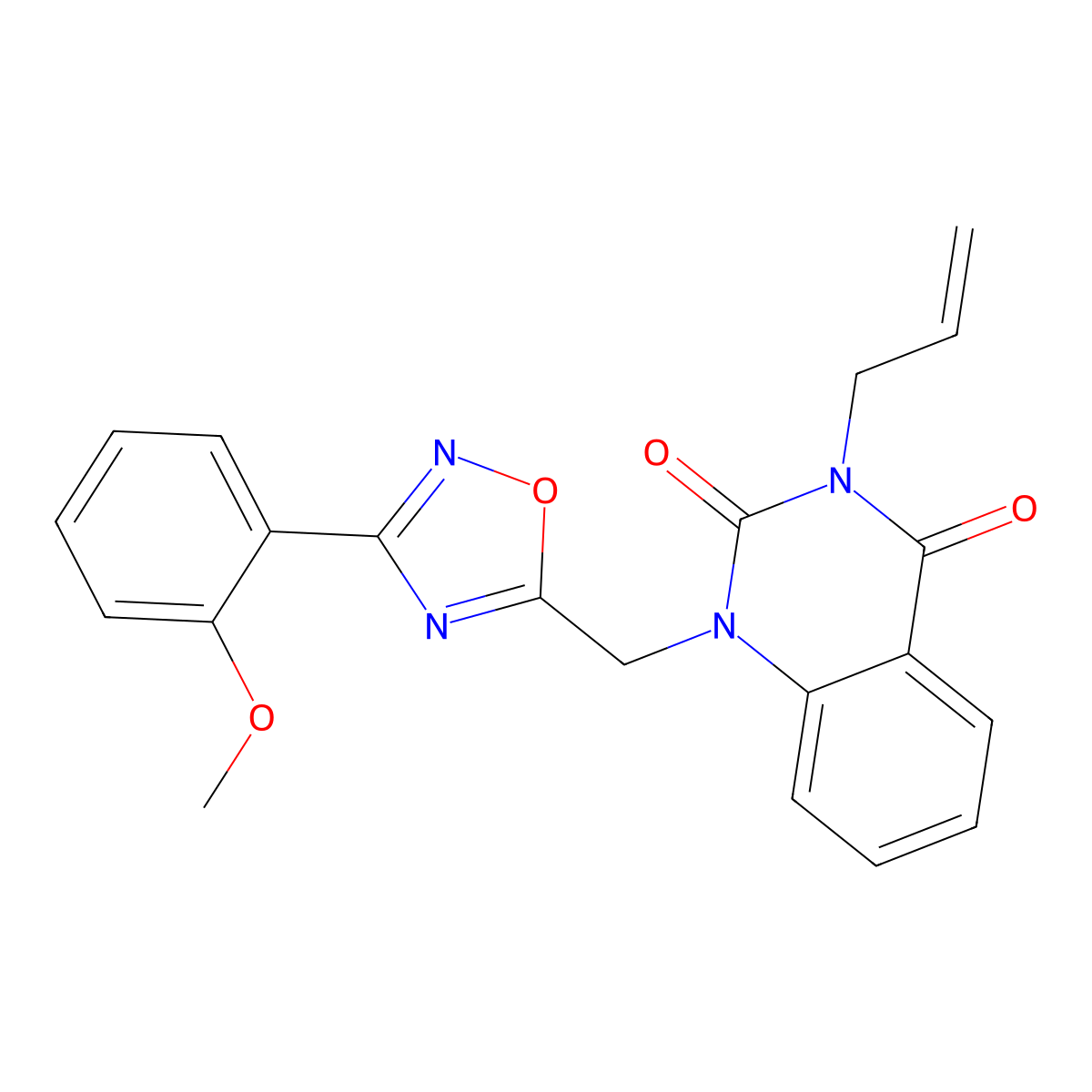 3-allyl-1-((3-(2-methoxyphenyl)-1,2,4-oxadiazol-5-yl)methyl)quinazoline-2,4(1H,3H)-dione molecular structure, CAS 1207014-94-5