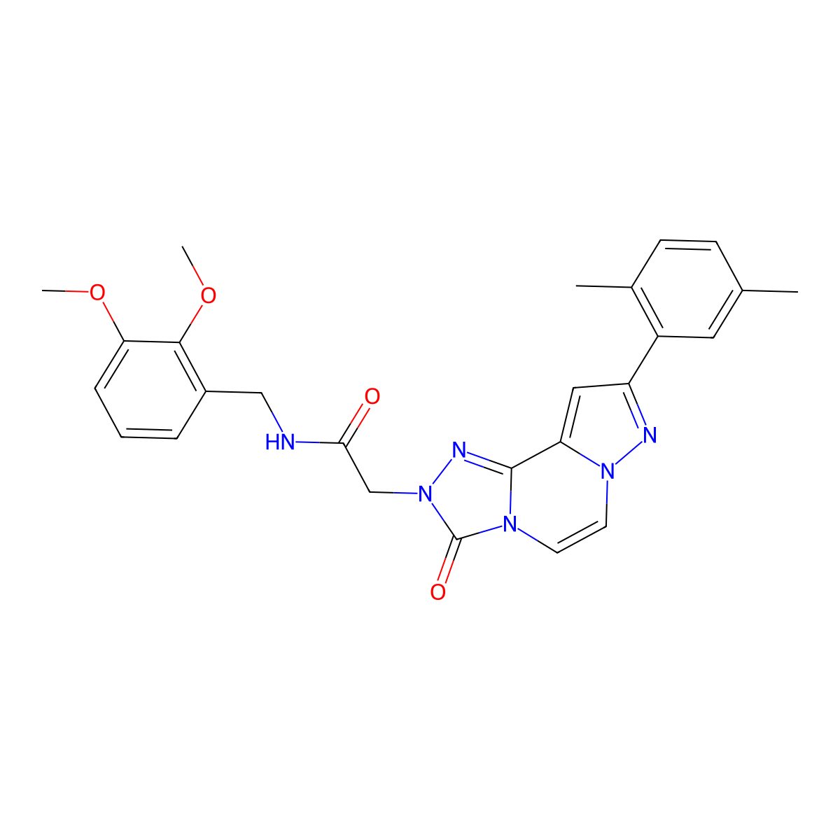 N-[(2,3-dimethoxyphenyl)methyl]-2-[11-(2,5-dimethylphenyl)-5-oxo-3,4,6,9,10-pentaazatricyclo[7.3.0.0^{2,6}]dodeca-1(12),2,7,10-tetraen-4-yl]acetamide molecular structure, CAS 1207015-29-9
