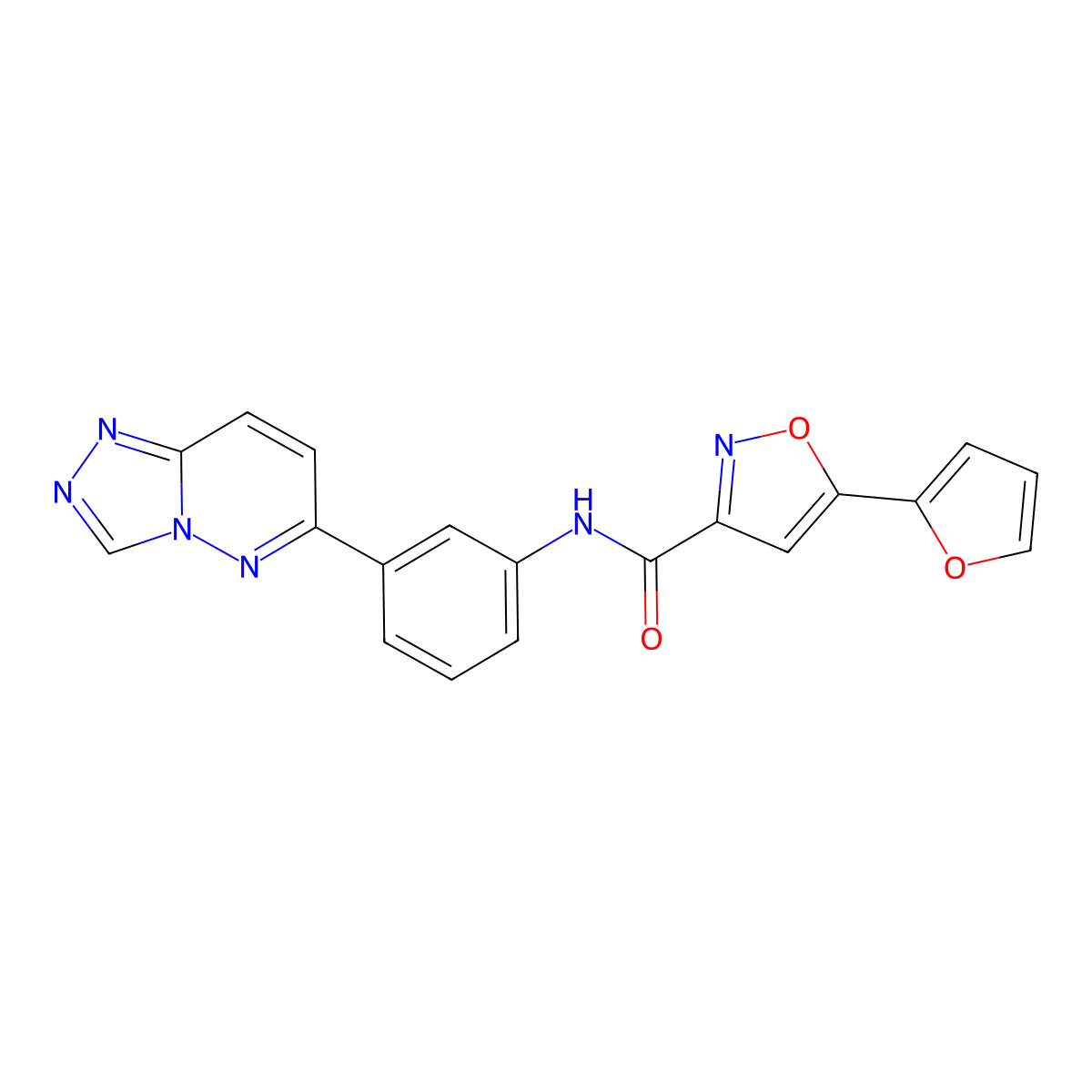 N-(3-([1,2,4]triazolo[4,3-b]pyridazin-6-yl)phenyl)-5-(furan-2-yl)isoxazole-3-carboxamide molecular structure, CAS 1207015-49-3