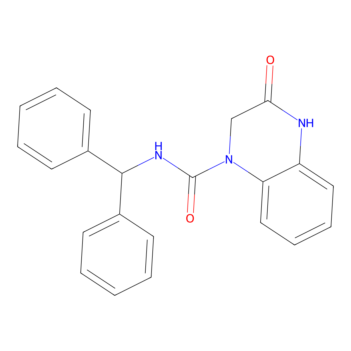 N-benzhydryl-3-oxo-3,4-dihydroquinoxaline-1(2H)-carboxamide molecular structure, CAS 1207015-72-2