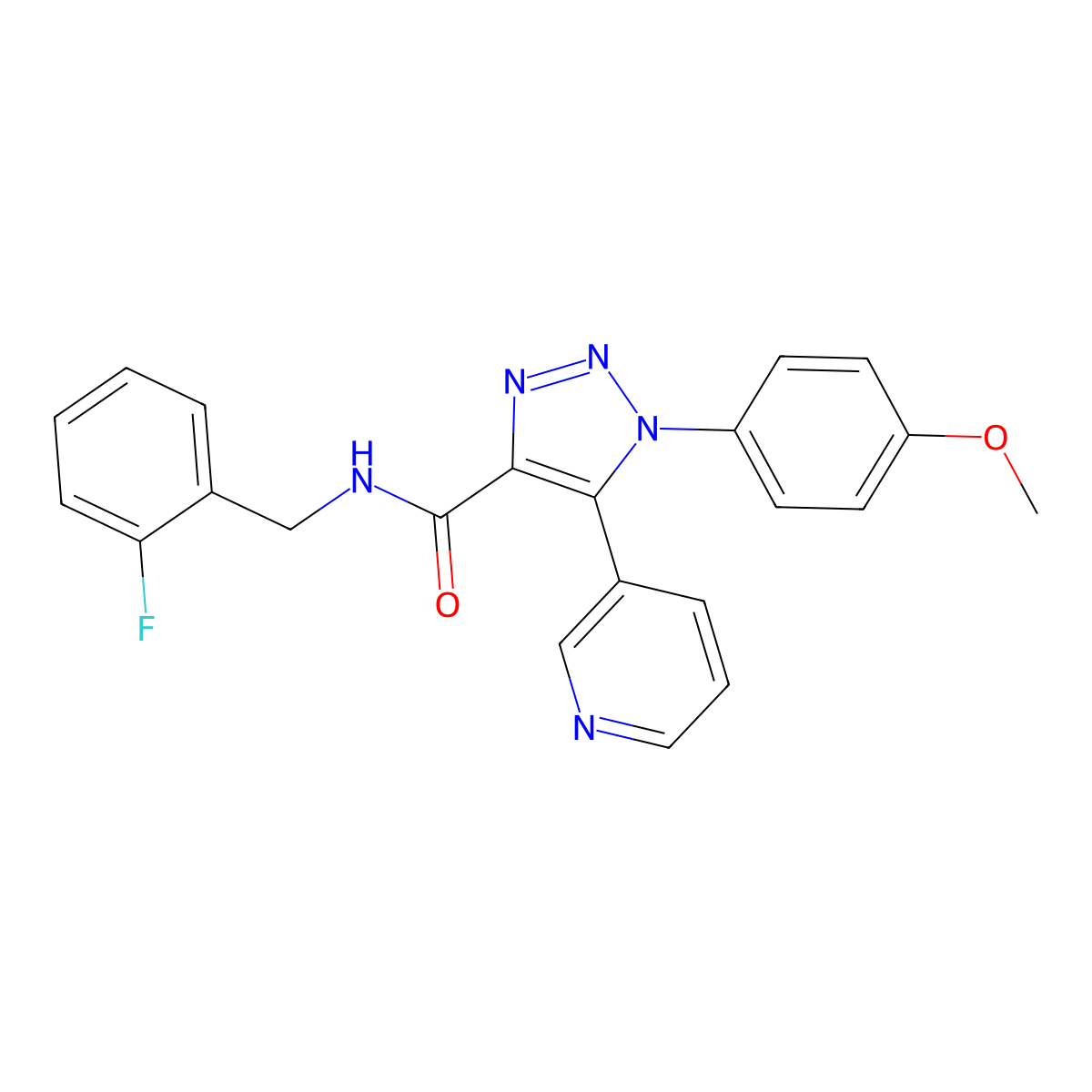 N-[(2-fluorophenyl)methyl]-1-(4-methoxyphenyl)-5-(pyridin-3-yl)-1H-1,2,3-triazole-4-carboxamide molecular structure, CAS 1207016-36-1