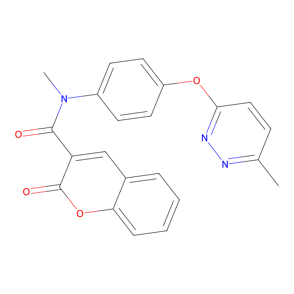N-methyl-N-{4-[(6-methylpyridazin-3-yl)oxy]phenyl}-2-oxo-2H-chromene-3-carboxamide molecular structure, CAS 1207016-48-5