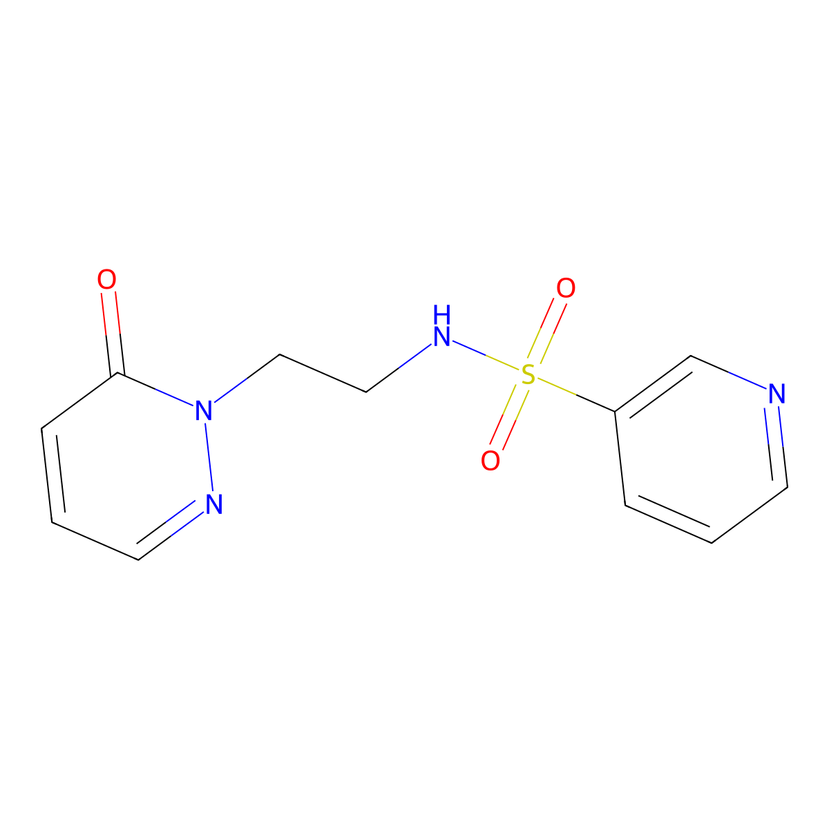 N-(2-(6-oxopyridazin-1(6H)-yl)ethyl)pyridine-3-sulfonamide molecular structure, CAS 1207016-55-4