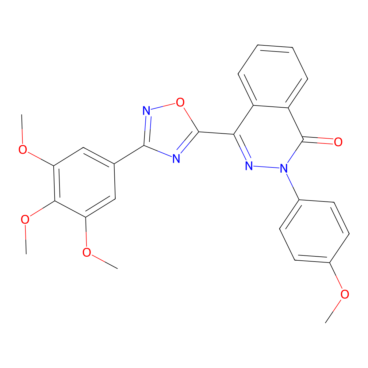 2-(4-methoxyphenyl)-4-[3-(3,4,5-trimethoxyphenyl)-1,2,4-oxadiazol-5-yl]phthalazin-1(2H)-one molecular structure, CAS 1207017-06-8