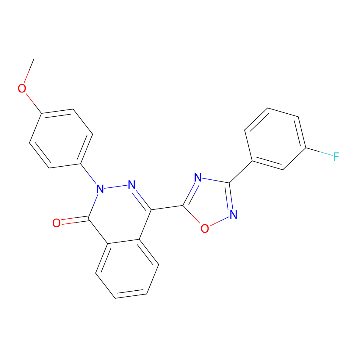 4-[3-(3-fluorophenyl)-1,2,4-oxadiazol-5-yl]-2-(4-methoxyphenyl)phthalazin-1(2H)-one molecular structure, CAS 1207017-13-7