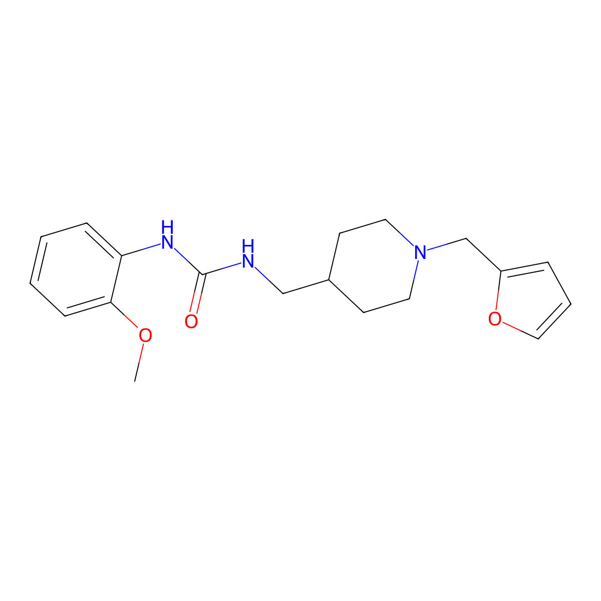 1-((1-(Furan-2-ylmethyl)piperidin-4-yl)methyl)-3-(2-methoxyphenyl)urea molecular structure, CAS 1207017-56-8