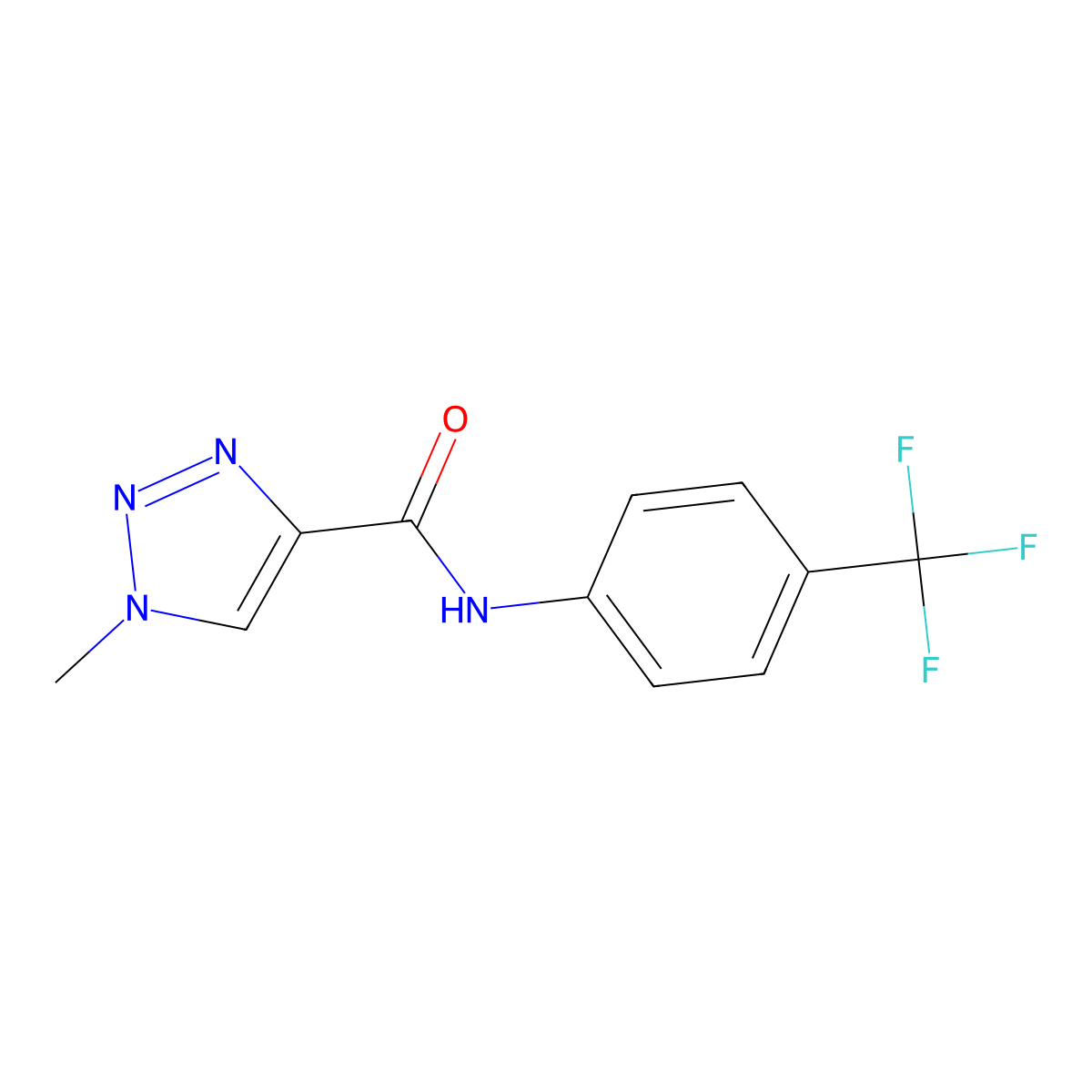 1-methyl-N-[4-(trifluoromethyl)phenyl]-1H-1,2,3-triazole-4-carboxamide molecular structure, CAS 1207017-66-0