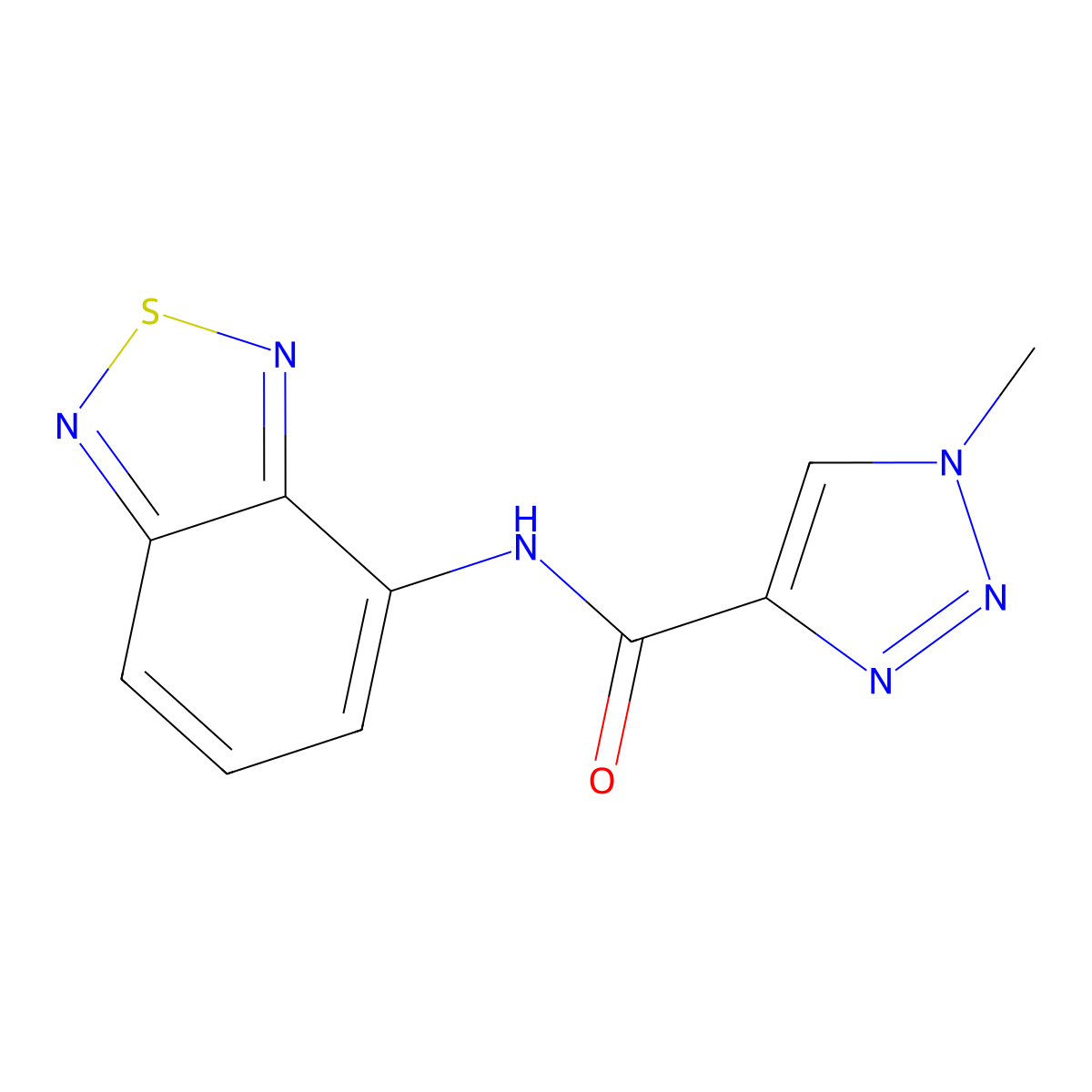 N-(benzo[c][1,2,5]thiadiazol-4-yl)-1-methyl-1H-1,2,3-triazole-4-carboxamide molecular structure, CAS 1207017-71-7