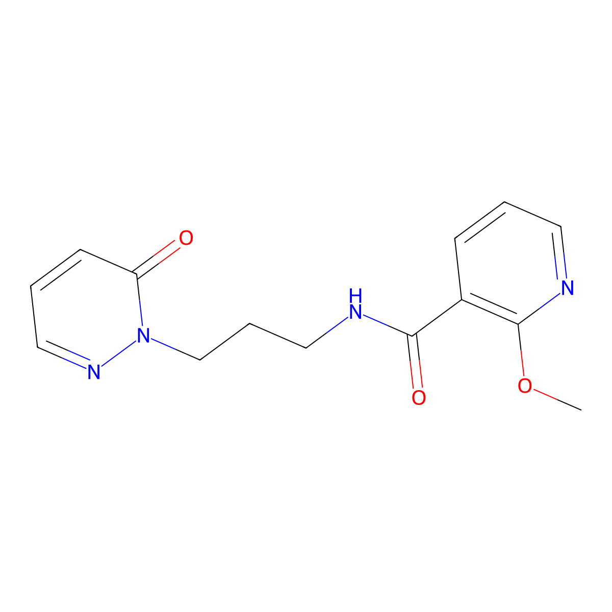 2-methoxy-N-(3-(6-oxopyridazin-1(6H)-yl)propyl)nicotinamide molecular structure, CAS 1207017-75-1