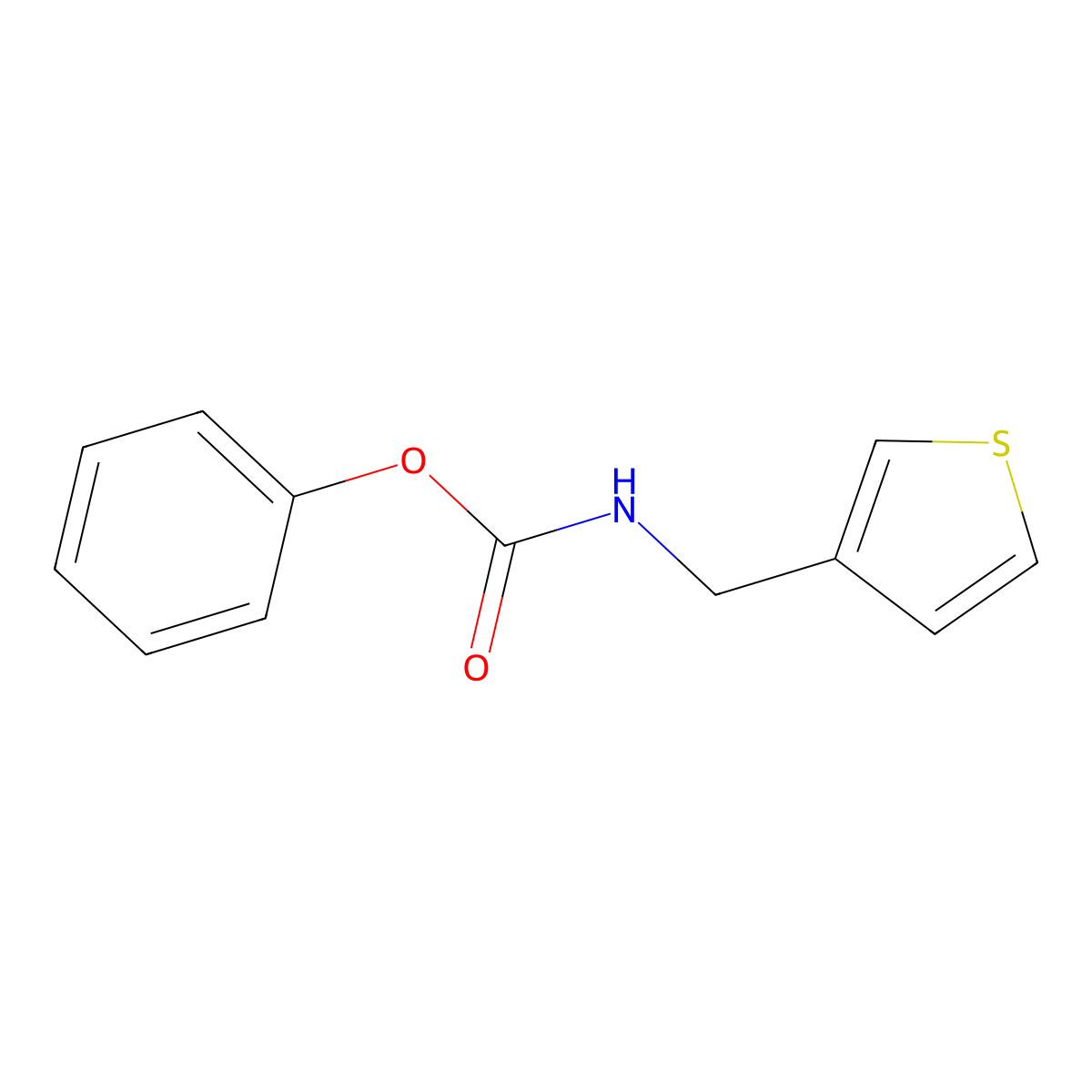 Phenyl (thiophen-3-ylmethyl)carbamate molecular structure, CAS 1207017-87-5