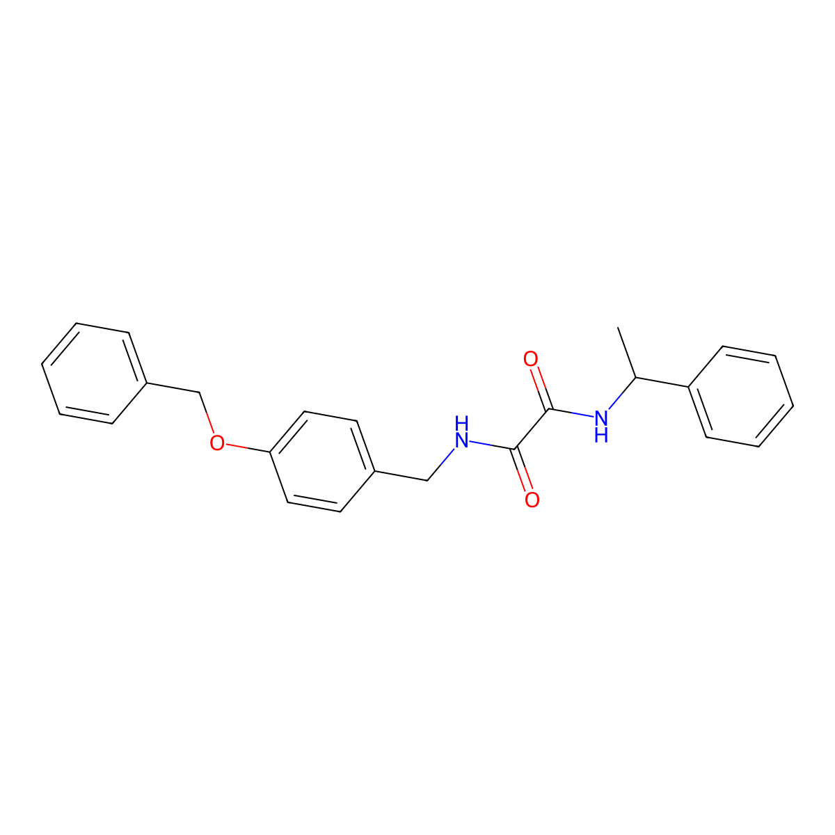 N1-(4-(benzyloxy)benzyl)-N2-(1-phenylethyl)oxalamide molecular structure, CAS 1207017-88-6