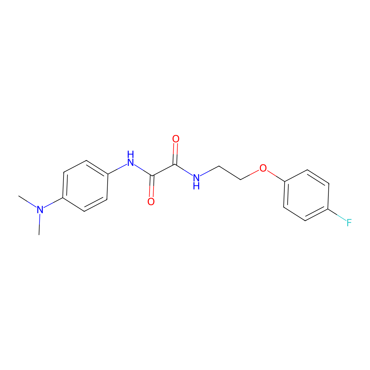 N1-(4-(dimethylamino)phenyl)-N2-(2-(4-fluorophenoxy)ethyl)oxalamide molecular structure, CAS 1207018-11-8