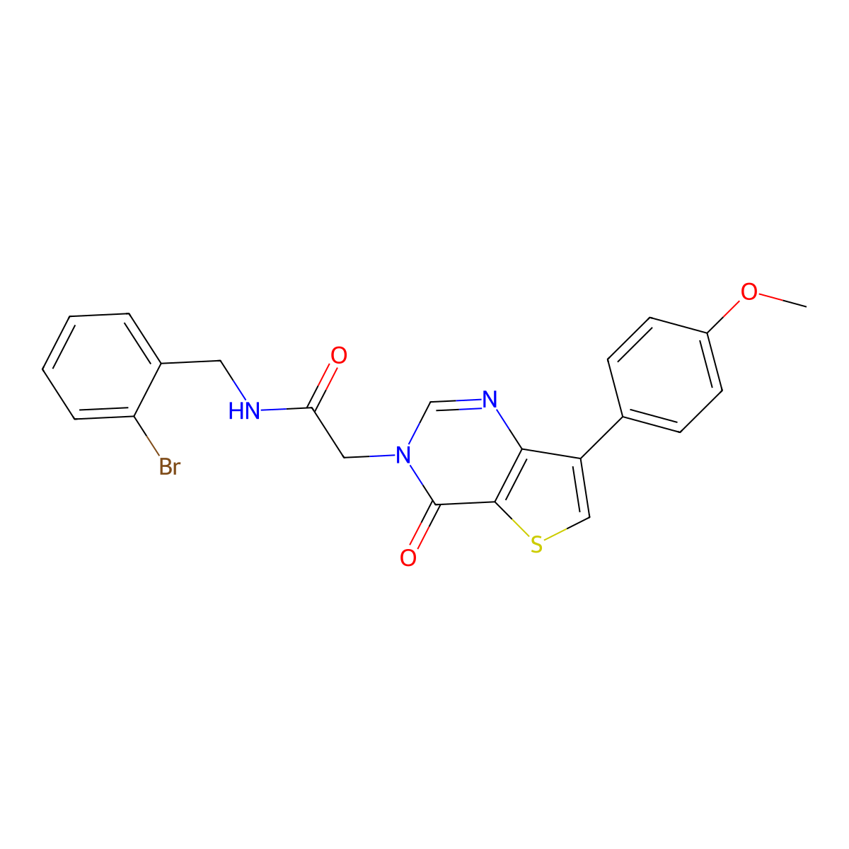N-(2-bromobenzyl)-2-[7-(4-methoxyphenyl)-4-oxothieno[3,2-d]pyrimidin-3(4H)-yl]acetamide molecular structure, CAS 1207018-12-9