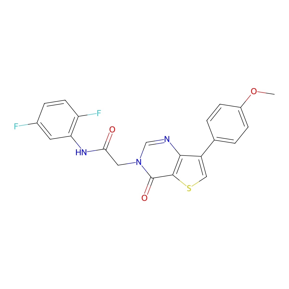 N-(2,5-difluorophenyl)-2-[7-(4-methoxyphenyl)-4-oxothieno[3,2-d]pyrimidin-3(4H)-yl]acetamide molecular structure, CAS 1207018-25-4