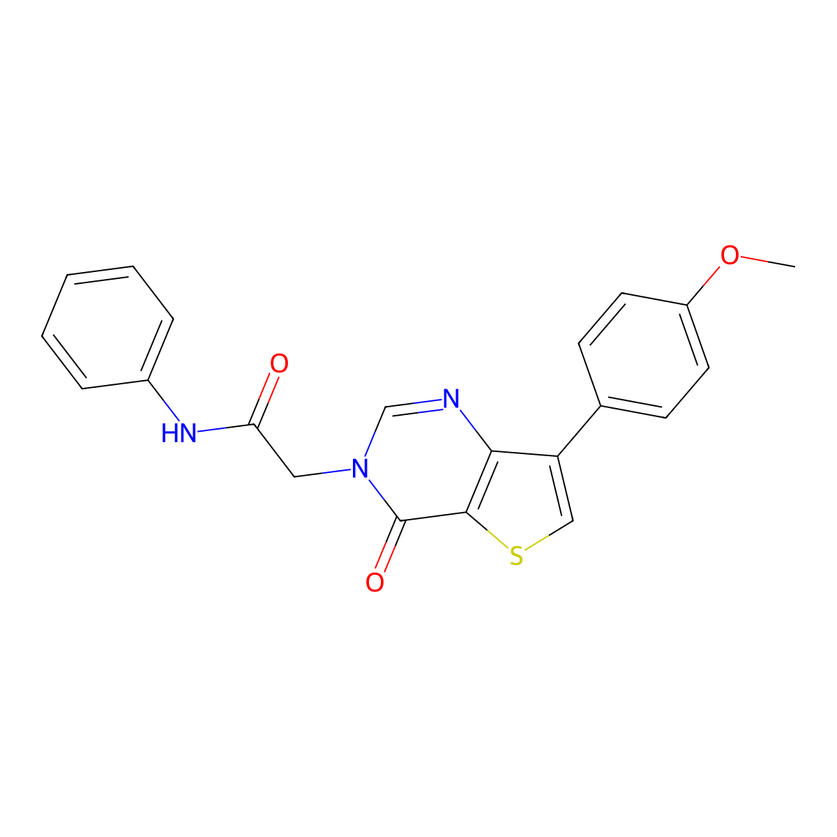 2-[7-(4-methoxyphenyl)-4-oxothieno[3,2-d]pyrimidin-3(4H)-yl]-N-phenylacetamide molecular structure, CAS 1207018-47-0
