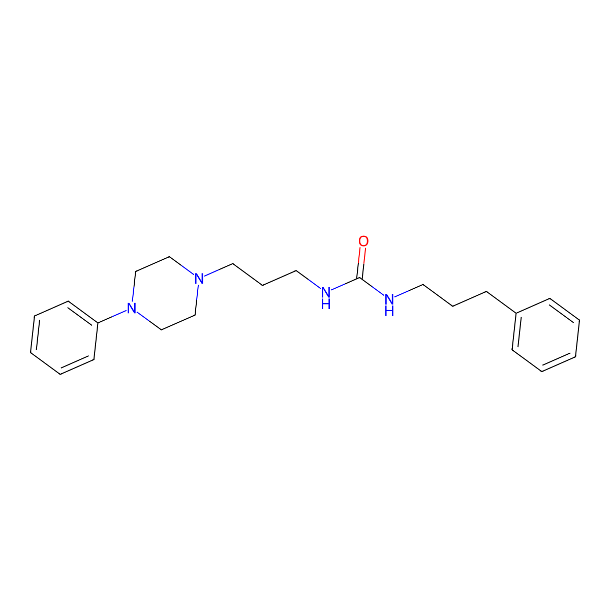 1-(3-(4-Phenylpiperazin-1-yl)propyl)-3-(3-phenylpropyl)urea molecular structure, CAS 1207018-56-1