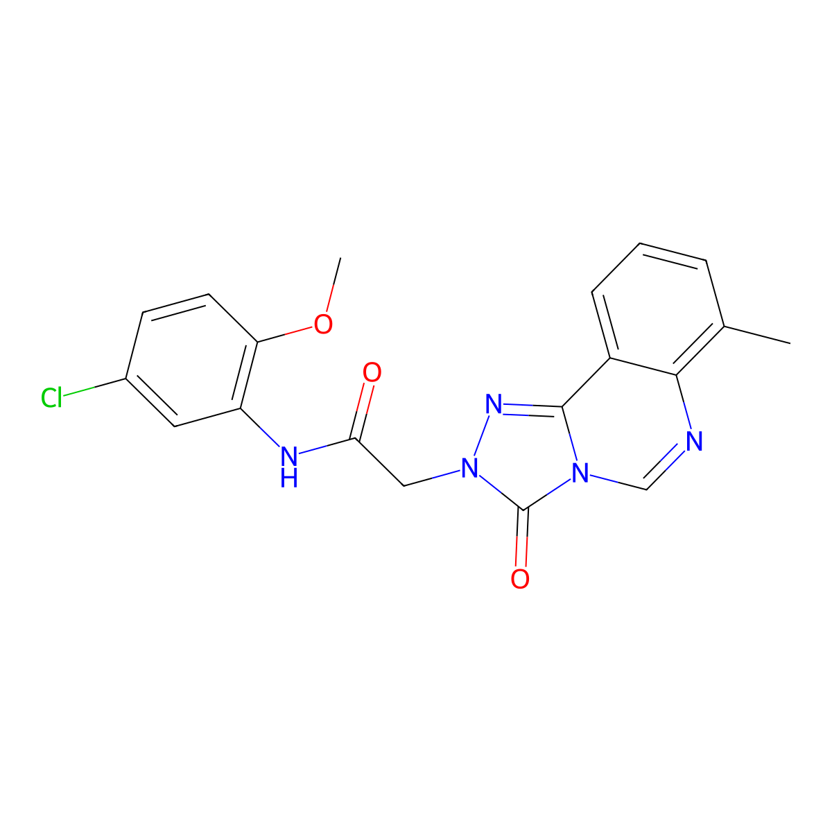 N-(5-chloro-2-methoxyphenyl)-2-{7-methyl-3-oxo-2H,3H-[1,2,4]triazolo[4,3-c]quinazolin-2-yl}acetamide molecular structure, CAS 1207018-61-8