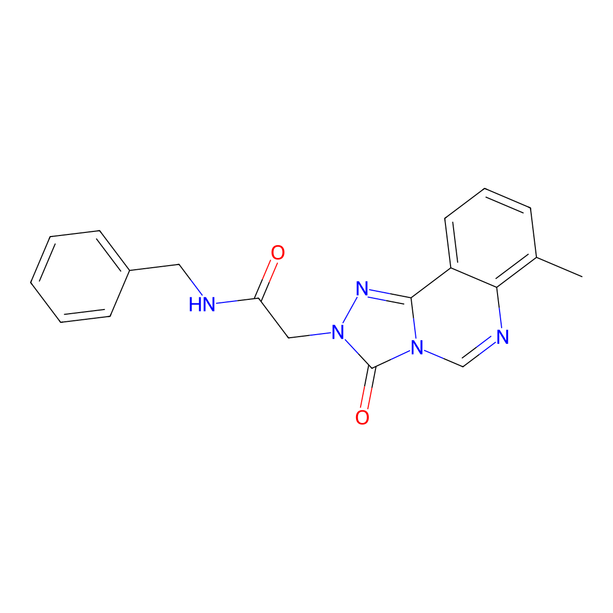 N-benzyl-2-(7-methyl-3-oxo-[1,2,4]triazolo[4,3-c]quinazolin-2(3H)-yl)acetamide molecular structure, CAS 1207018-68-5