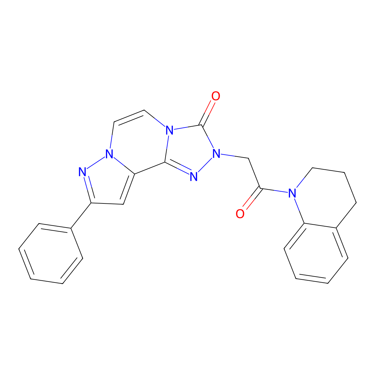 4-[2-Oxo-2-(1,2,3,4-tetrahydroquinolin-1-yl)ethyl]-11-phenyl-3,4,6,9,10-pentaazatricyclo[7.3.0.0^{2,6}]dodeca-1(12),2,7,10-tetraen-5-one molecular structure, CAS 1207019-09-7