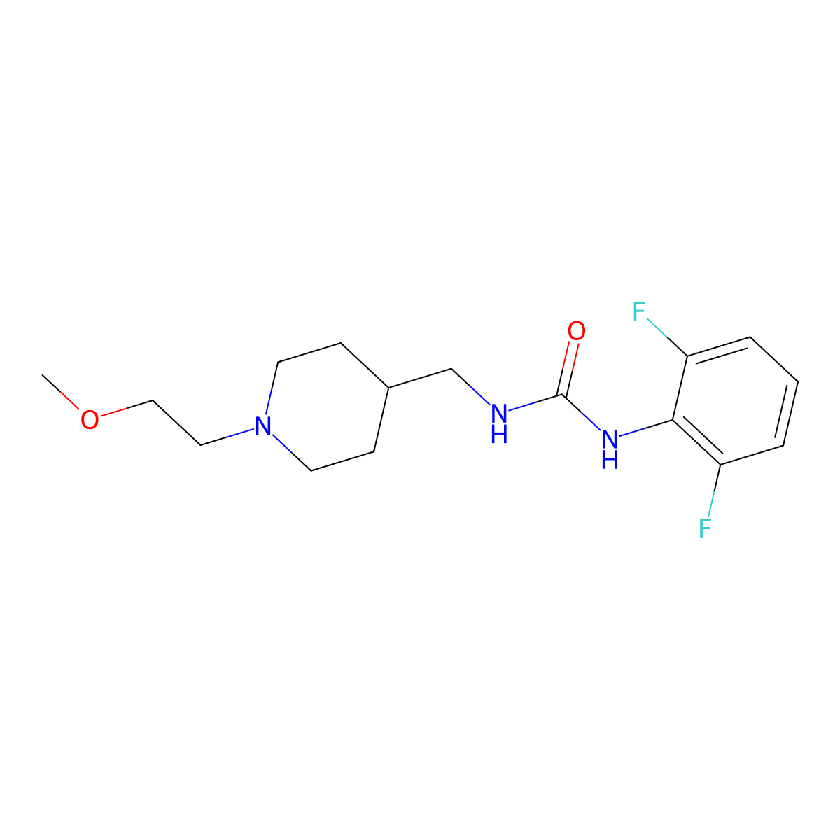 1-(2,6-Difluorophenyl)-3-{[1-(2-methoxyethyl)piperidin-4-yl]methyl}urea molecular structure, CAS 1207019-26-8