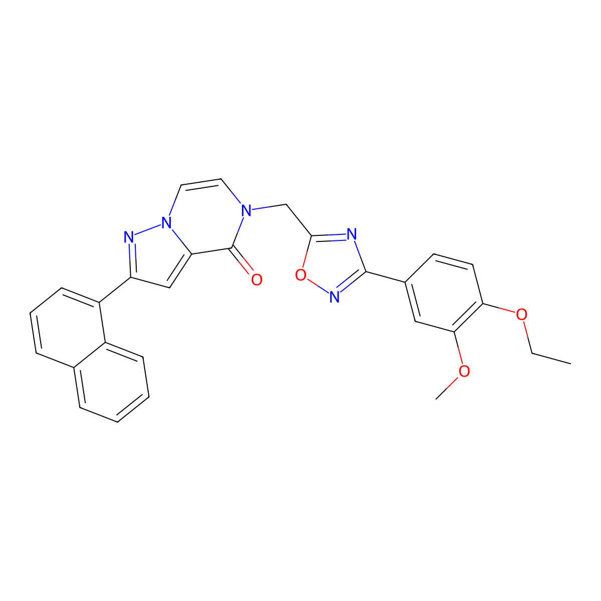5-((3-(4-ethoxy-3-methoxyphenyl)-1,2,4-oxadiazol-5-yl)methyl)-2-(naphthalen-1-yl)pyrazolo[1,5-a]pyrazin-4(5H)-one molecular structure, CAS 1207019-42-8
