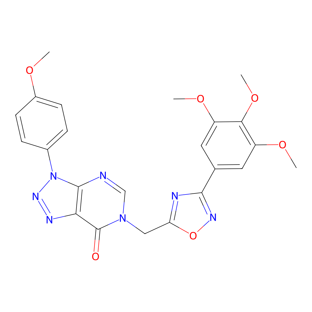 3-(4-methoxyphenyl)-6-((3-(3,4,5-trimethoxyphenyl)-1,2,4-oxadiazol-5-yl)methyl)-3H-[1,2,3]triazolo[4,5-d]pyrimidin-7(6H)-one molecular structure, CAS 1207019-47-3