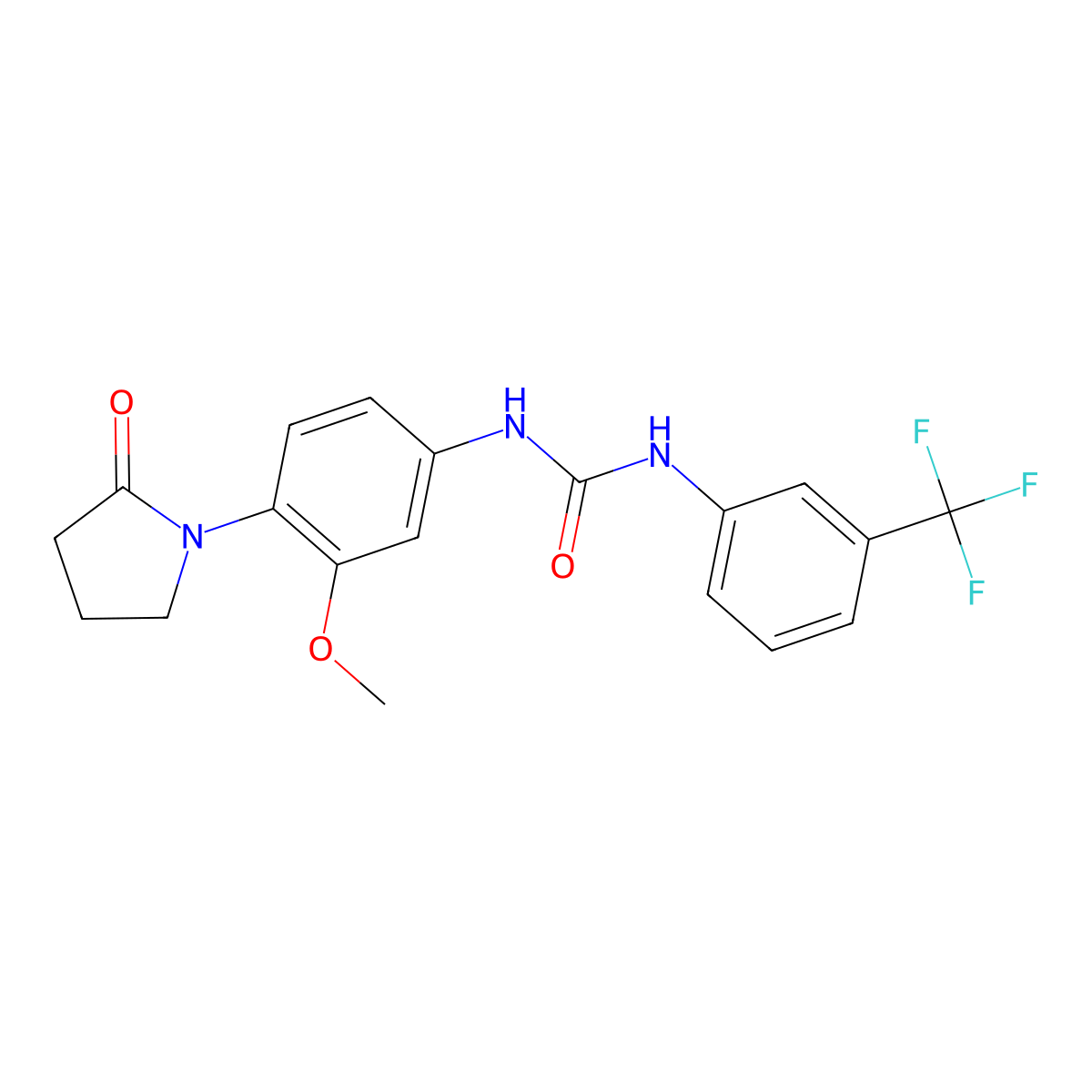 1-(3-Methoxy-4-(2-oxopyrrolidin-1-yl)phenyl)-3-(3-(trifluoromethyl)phenyl)urea molecular structure, CAS 1207019-60-0