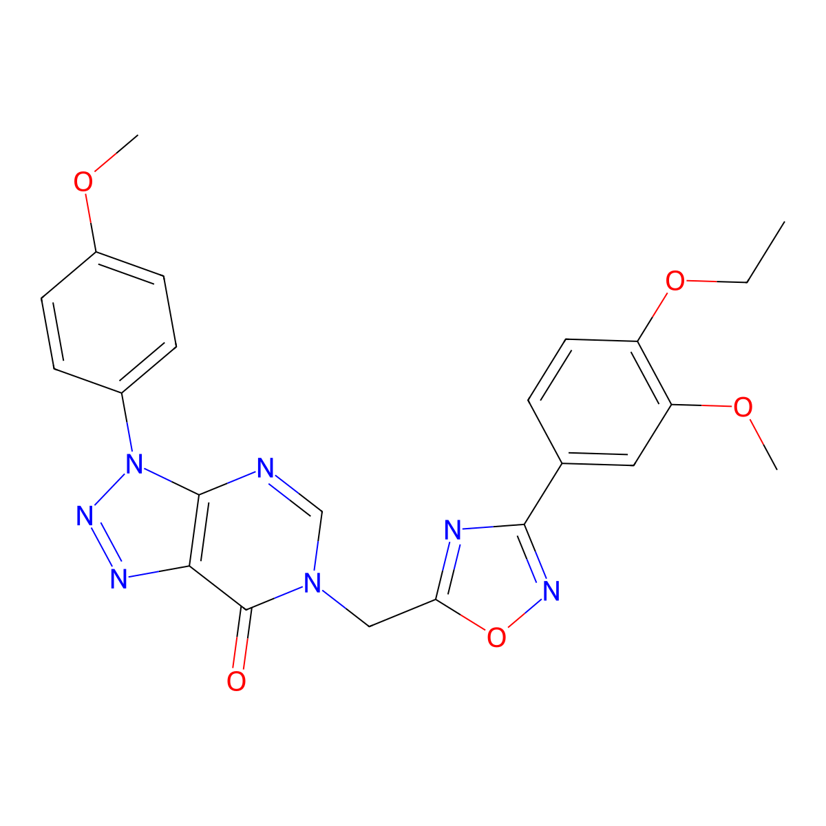 6-((3-(4-ethoxy-3-methoxyphenyl)-1,2,4-oxadiazol-5-yl)methyl)-3-(4-methoxyphenyl)-3H-[1,2,3]triazolo[4,5-d]pyrimidin-7(6H)-one molecular structure, CAS 1207019-63-3