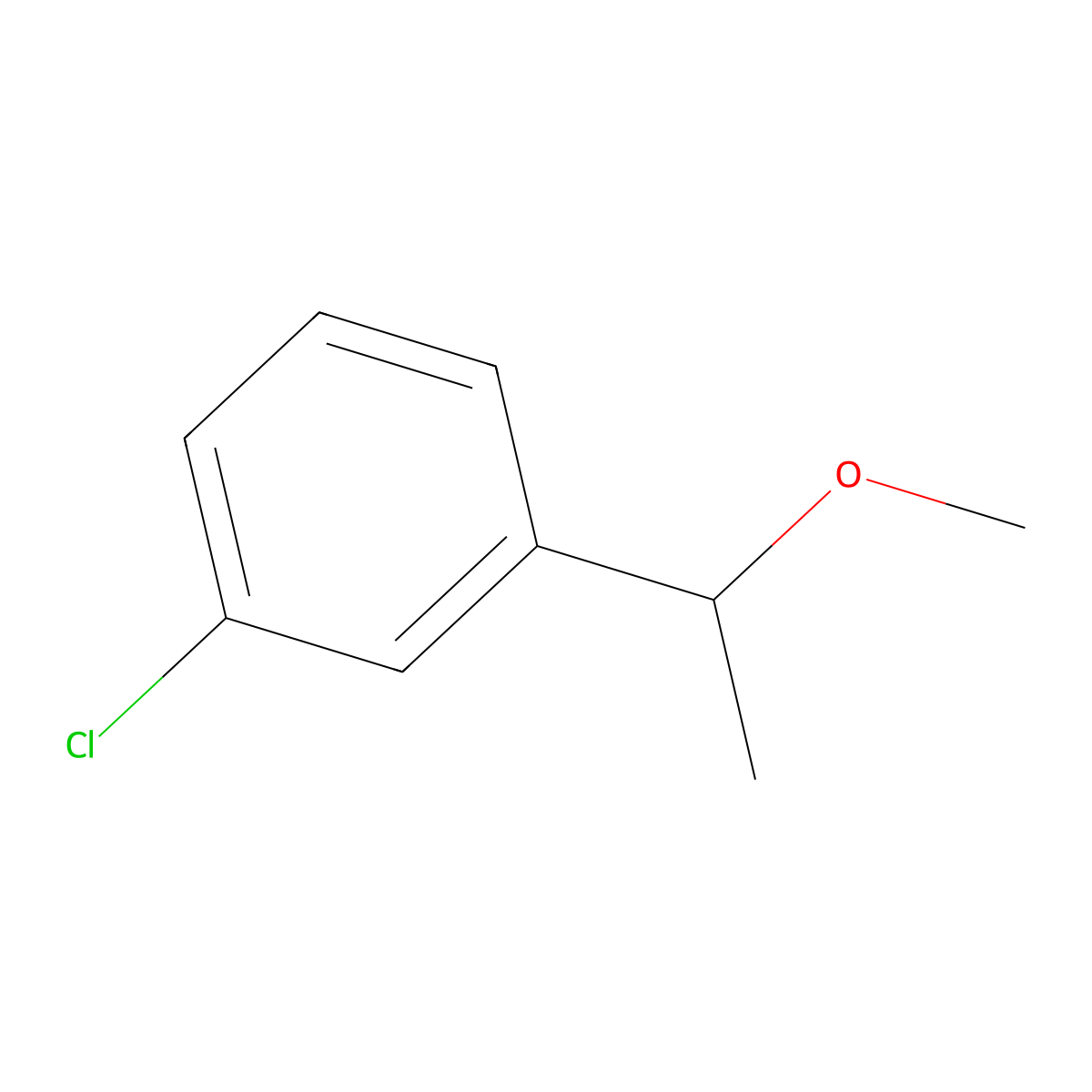 1-Chloro-3-(1-methoxyethyl)benzene molecular structure, CAS 120702-25-2