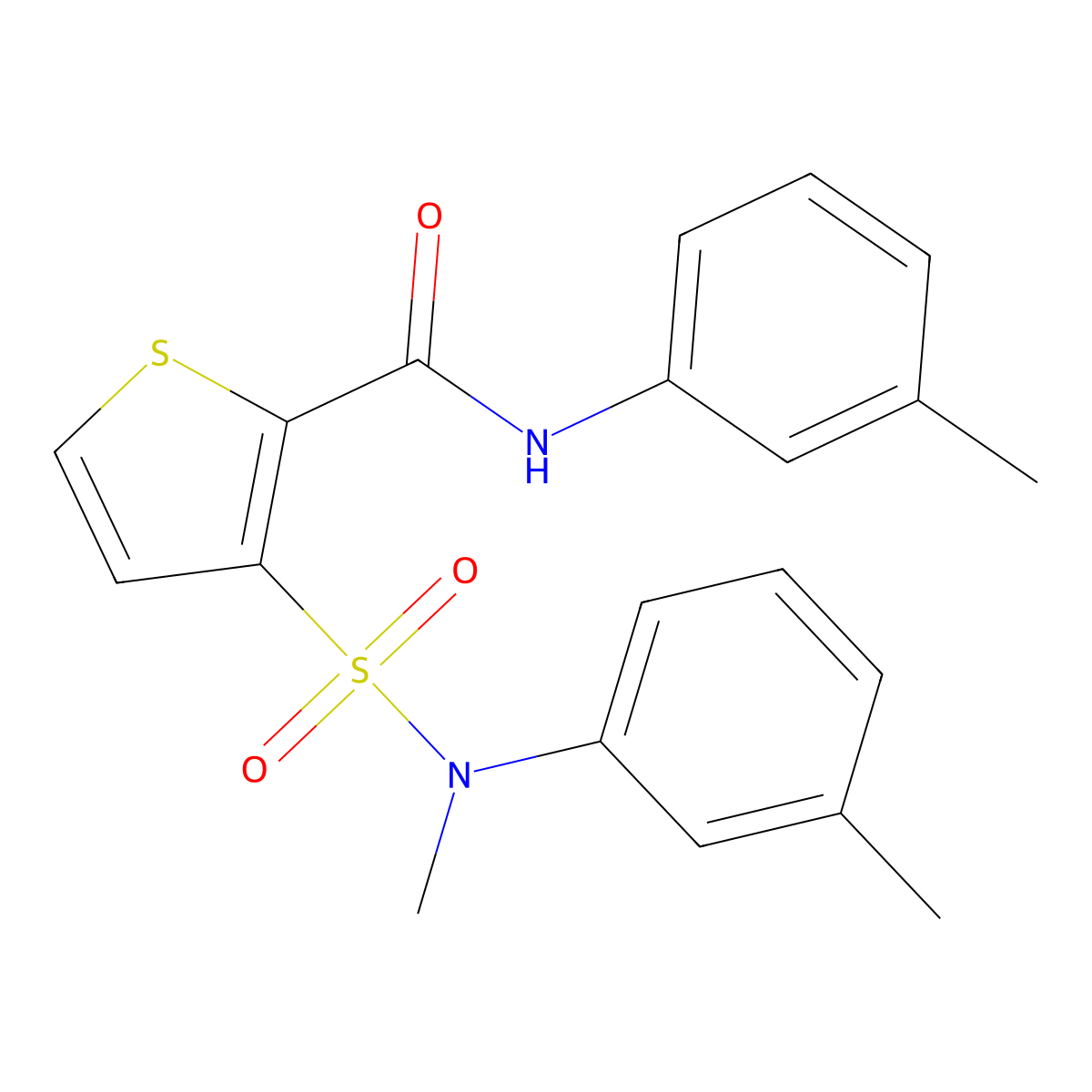 3-[methyl(3-methylphenyl)sulfamoyl]-N-(3-methylphenyl)thiophene-2-carboxamide molecular structure, CAS 1207020-21-0