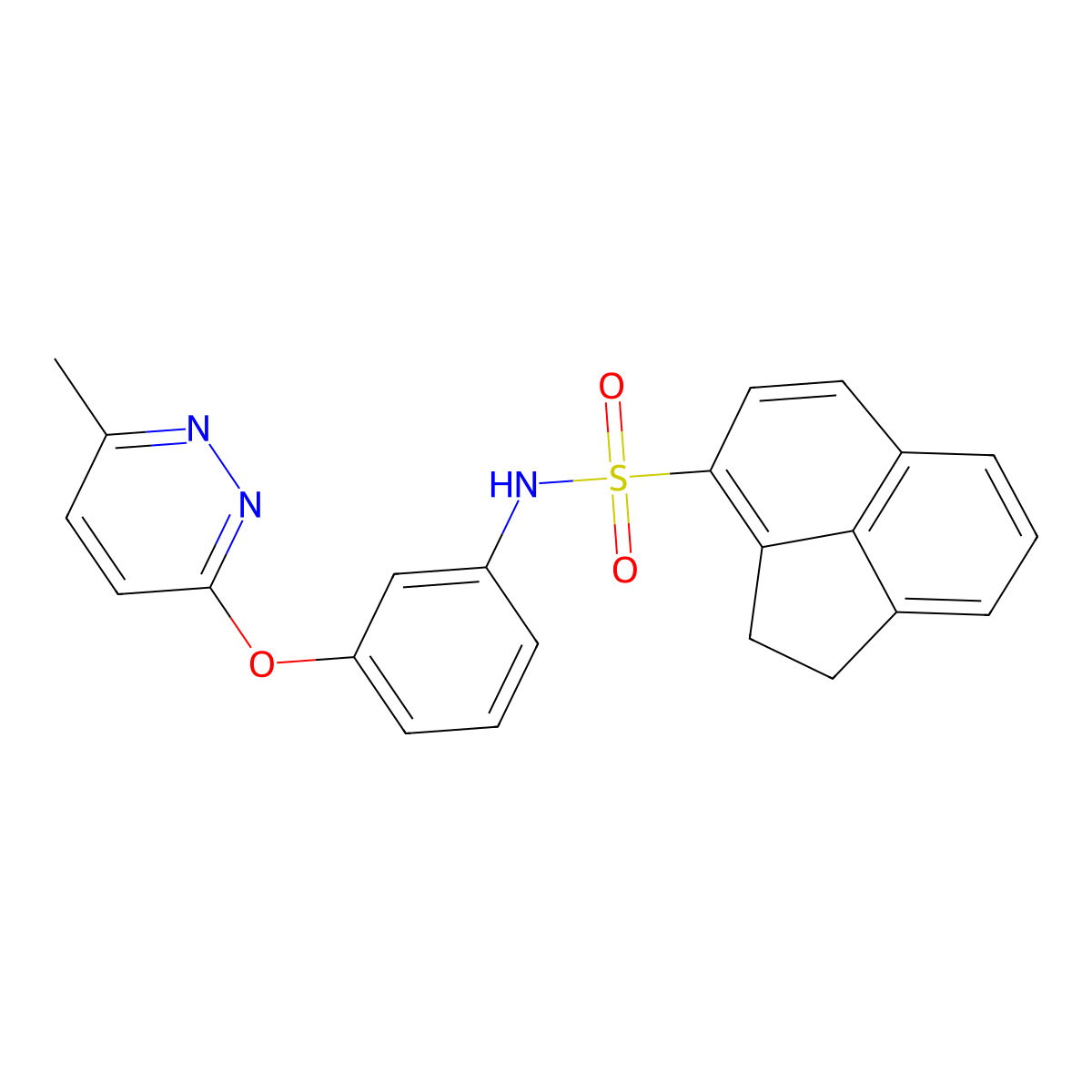 N-{3-[(6-methylpyridazin-3-yl)oxy]phenyl}-1,2-dihydroacenaphthylene-3-sulfonamide molecular structure, CAS 1207020-31-2