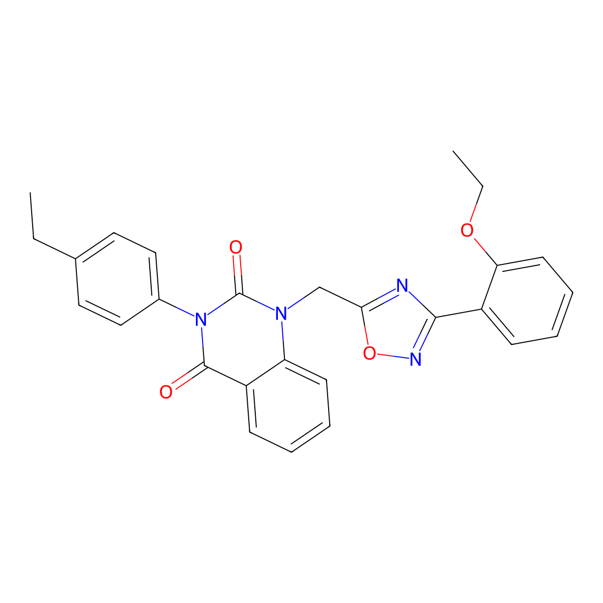 1-((3-(2-ethoxyphenyl)-1,2,4-oxadiazol-5-yl)methyl)-3-(4-ethylphenyl)quinazoline-2,4(1H,3H)-dione molecular structure, CAS 1207020-52-7