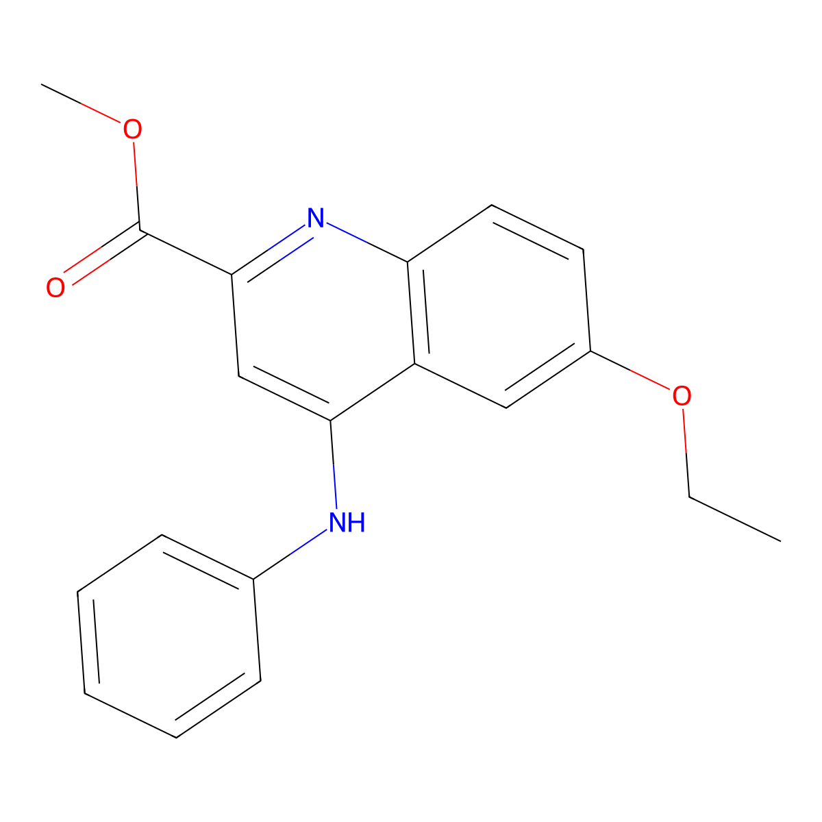 Methyl 6-ethoxy-4-(phenylamino)quinoline-2-carboxylate molecular structure, CAS 1207020-68-5