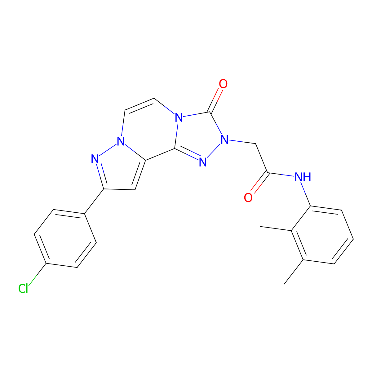 2-[11-(4-chlorophenyl)-5-oxo-3,4,6,9,10-pentaazatricyclo[7.3.0.0^{2,6}]dodeca-1(12),2,7,10-tetraen-4-yl]-N-(2,3-dimethylphenyl)acetamide molecular structure, CAS 1207020-87-8
