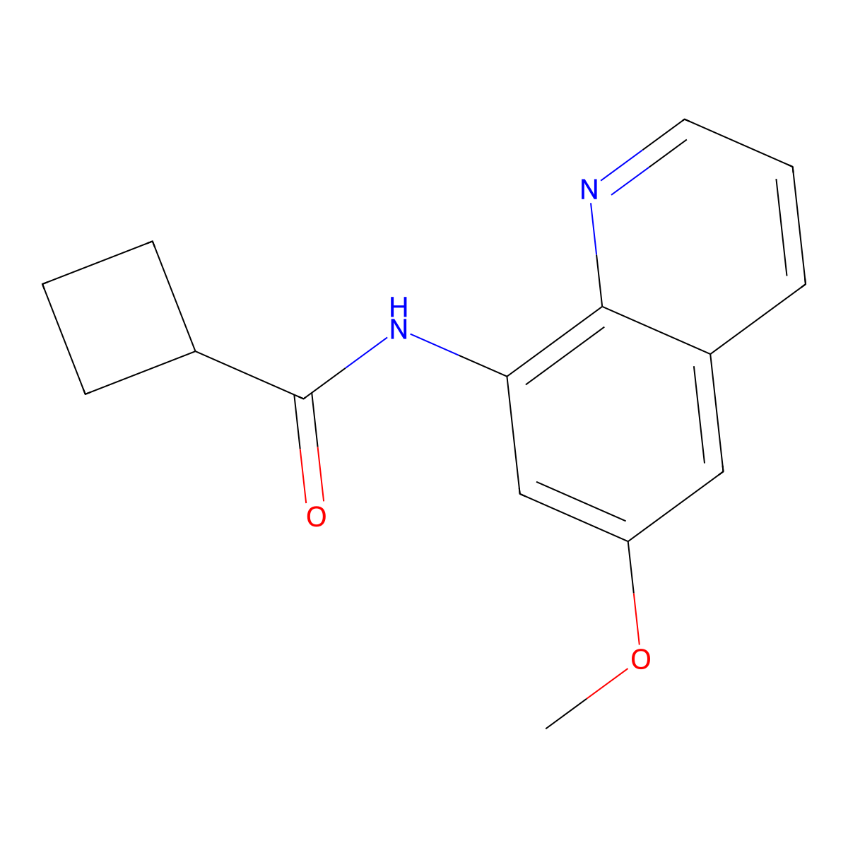 N-(6-methoxyquinolin-8-yl)cyclobutanecarboxamide molecular structure, CAS 1207020-97-0