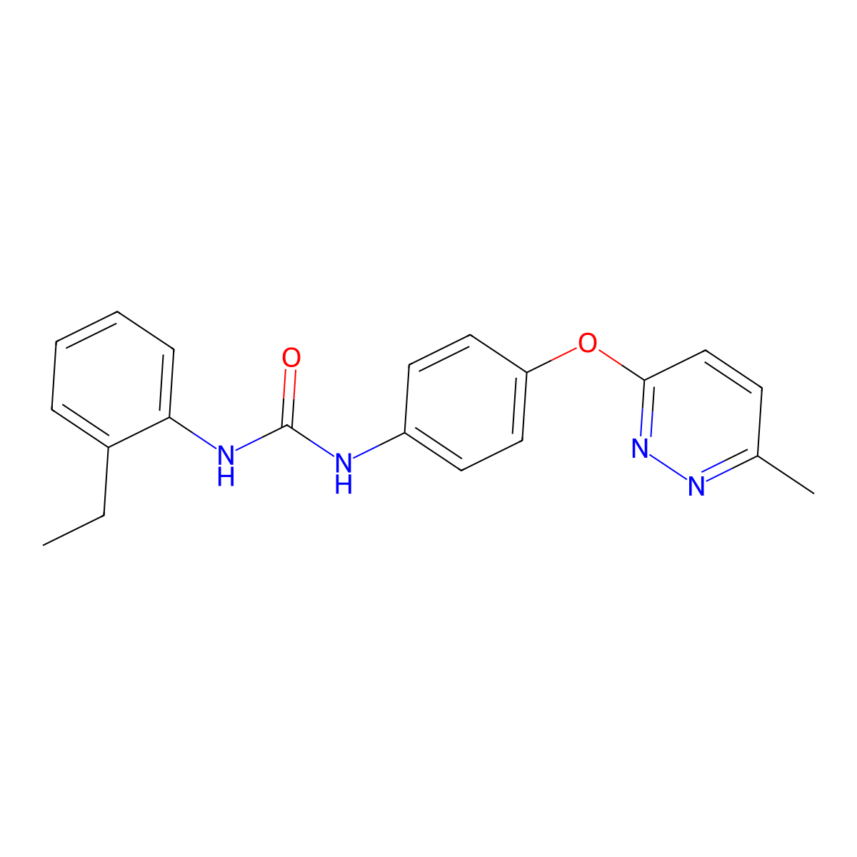 1-(2-Ethylphenyl)-3-(4-((6-methylpyridazin-3-yl)oxy)phenyl)urea molecular structure, CAS 1207021-13-3