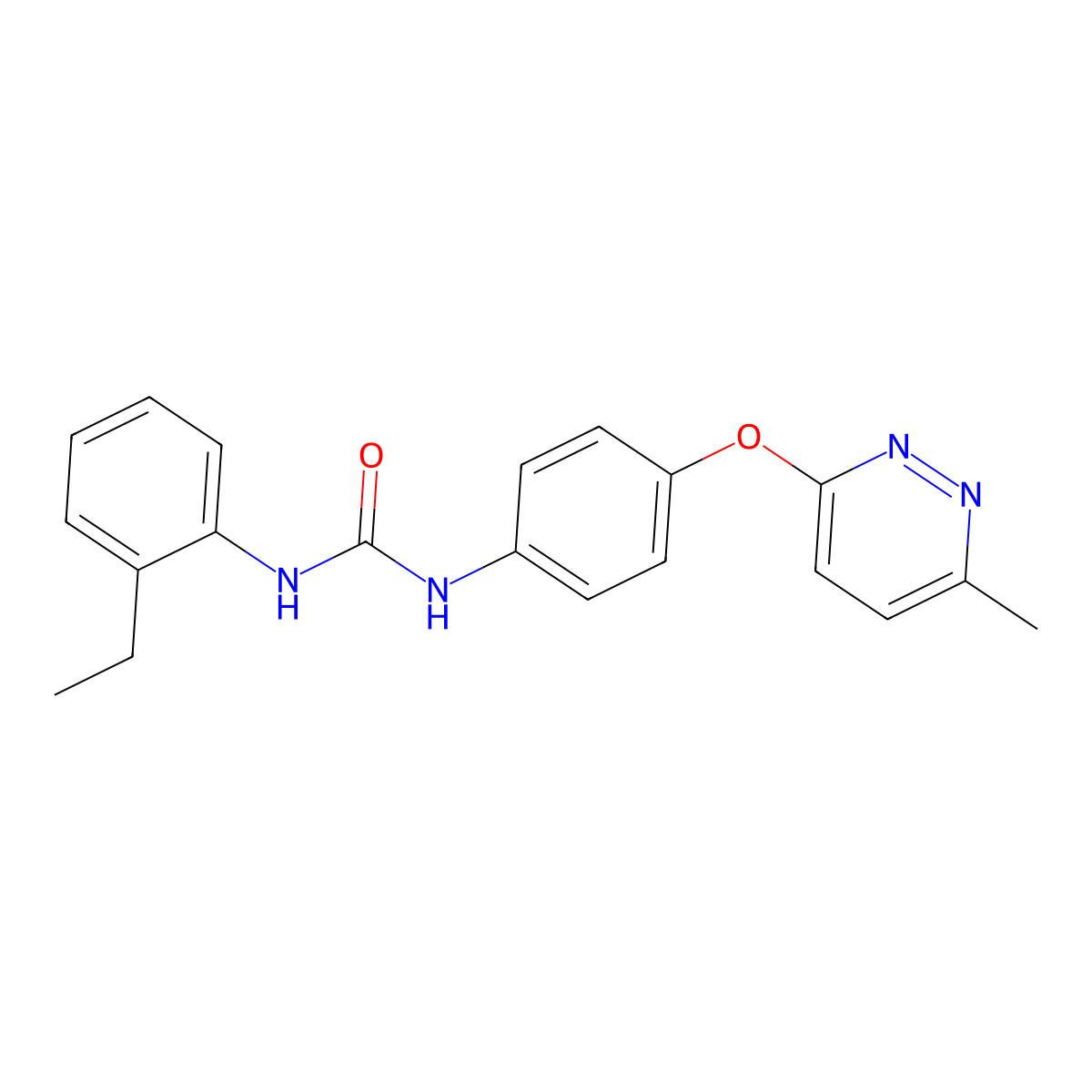 1-(2-Ethylphenyl)-3-(4-((6-methylpyridazin-3-yl)oxy)phenyl)urea molecular structure, CAS 1207021-13-3