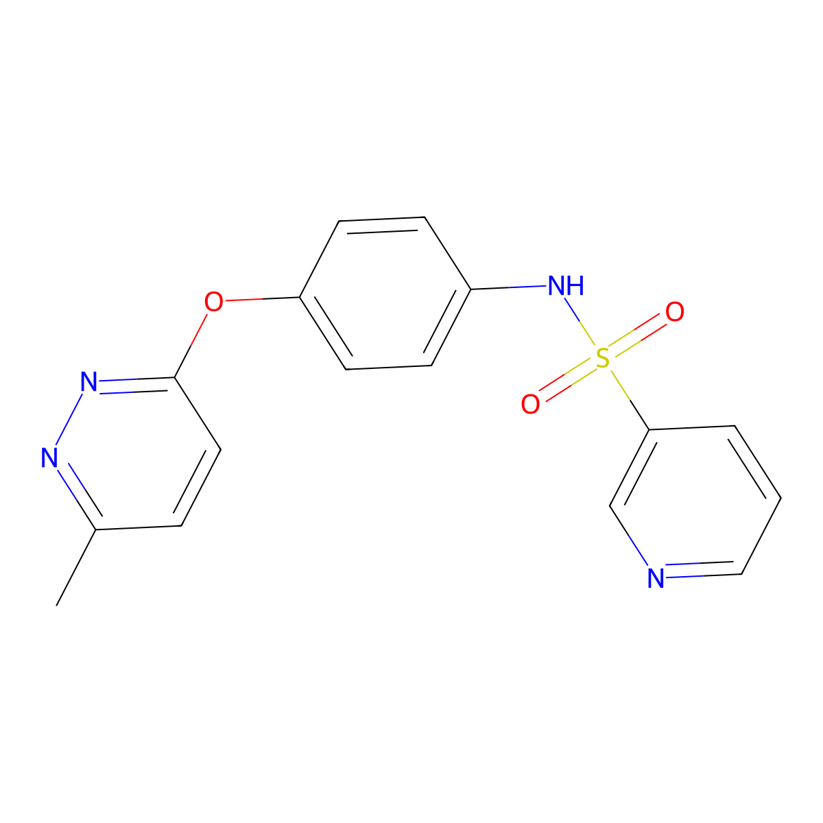 N-(4-((6-methylpyridazin-3-yl)oxy)phenyl)pyridine-3-sulfonamide molecular structure, CAS 1207021-22-4