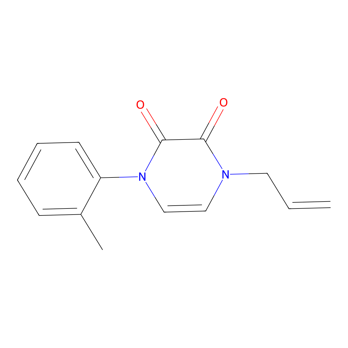 1-allyl-4-(o-tolyl)pyrazine-2,3(1H,4H)-dione molecular structure, CAS 1207021-58-6