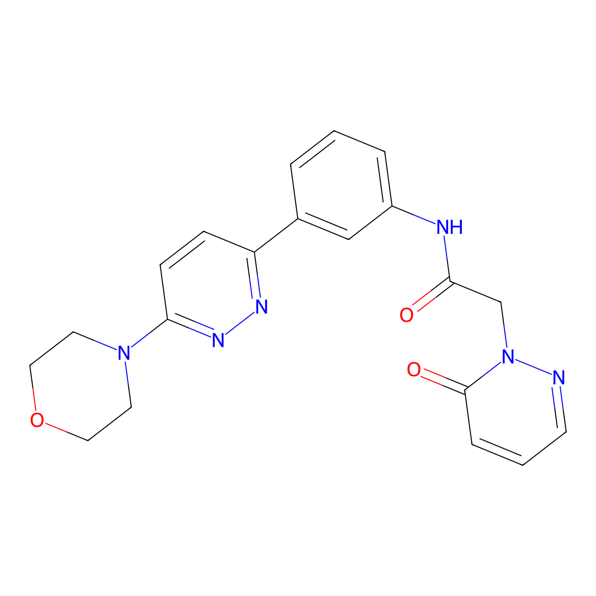 N-(3-(6-morpholinopyridazin-3-yl)phenyl)-2-(6-oxopyridazin-1(6H)-yl)acetamide molecular structure, CAS 1207021-69-9