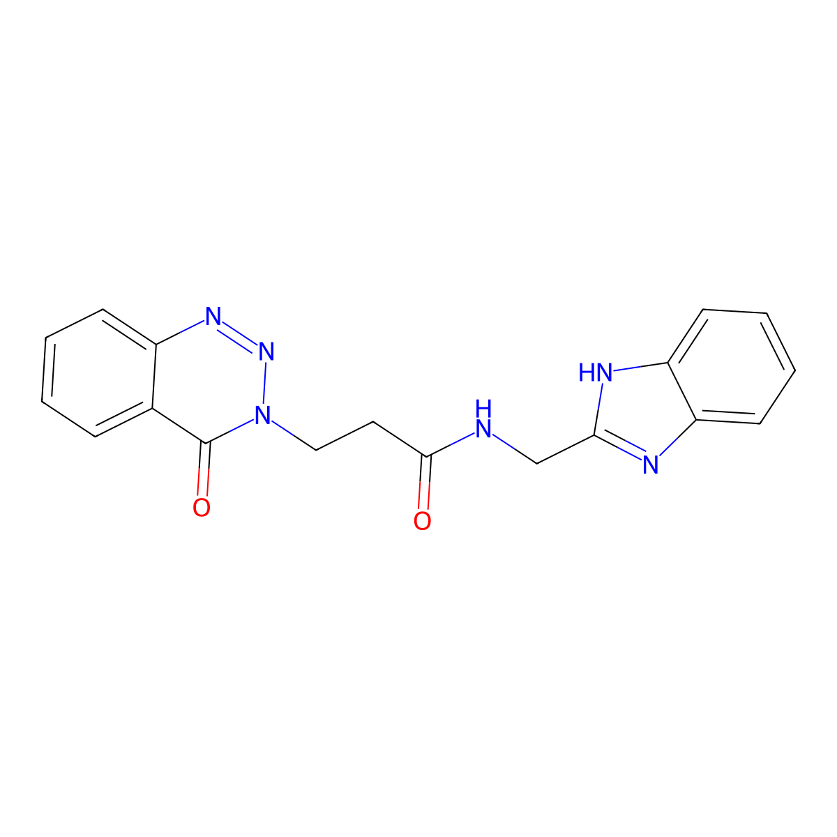 N-((1H-benzo[d]imidazol-2-yl)methyl)-3-(4-oxobenzo[d][1,2,3]triazin-3(4H)-yl)propanamide molecular structure, CAS 1207021-77-9