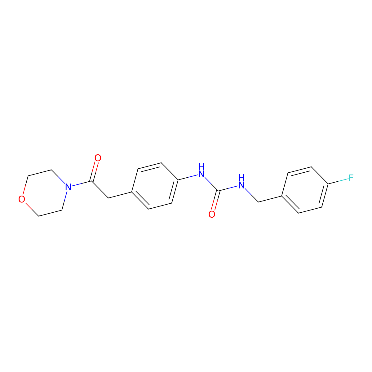 1-(4-Fluorobenzyl)-3-(4-(2-morpholino-2-oxoethyl)phenyl)urea molecular structure, CAS 1207021-94-0